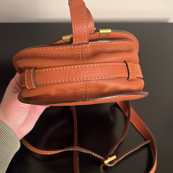 SALE! Chloe Marcie small leather saddle bag, brown/tan - excellent condition! - Picture 10 of 16